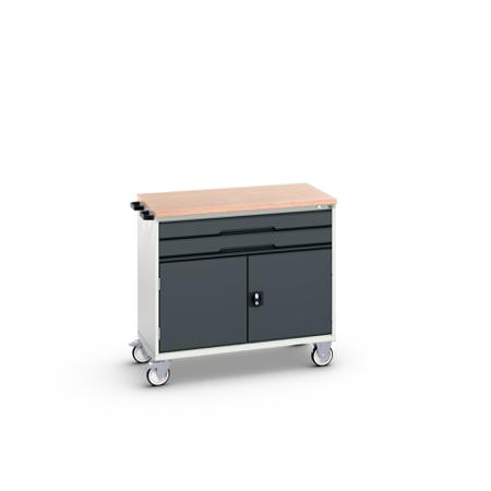16927060.19 Bott 2 Door, 2 Drawer Sheet Steel Floor Standing Cabinet, 1050 x 600 x 980mm