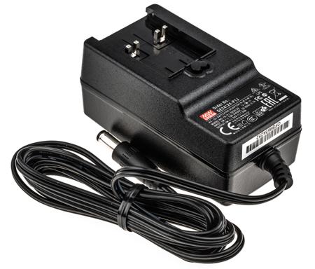 GE24I24-P1J MEAN WELL 24W Plug-In AC/DC Adapter 24V dc Output, 1A Output