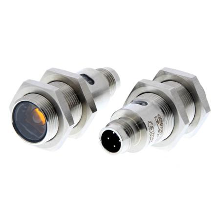 E3FCTP21 Omron Through Beam (Emitter and Receiver) Photoelectric Sensor 20 m Detection Range PNP IP67, IP68, IP69K Barrel Style