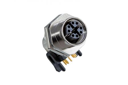 MSXS-08PFFR-SF7002 Amphenol Industrial Industrial Circular Connectors, 8 Contacts, Threaded Mount, M12 Connector, Socket, Female, IP67, M