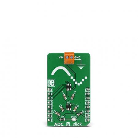 MIKROE-2846 MikroElektronika  ADC 5 Click mikroBus Click Board Signal Conversion Development Tool