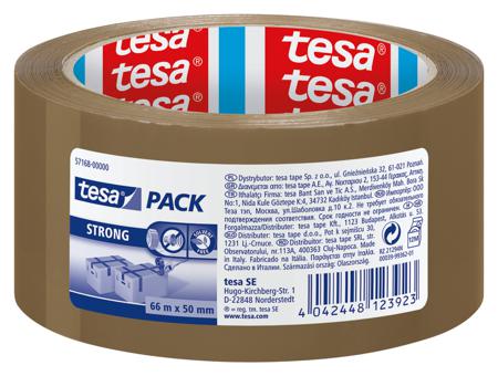57168-00000-11 Tesa TESAPACK Brown Packing Tape, 66mm x 50mm