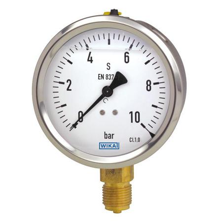 71080899 WIKA G 1/4 Back Entry Analogue Positive Pressure Gauge 1bar, , 0bar min.