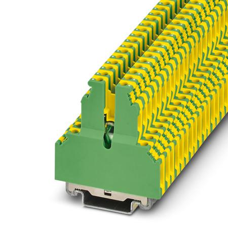 5036037 Phoenix Contact UKK 5-PE-1 Series Green, Yellow Earth Modular Terminal Block, 4mm², 2-Level, Screw Termination