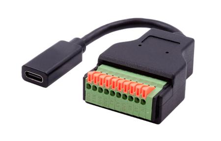 EX-49124 Exsys Terminal Block USB C Female Interface Adapter
