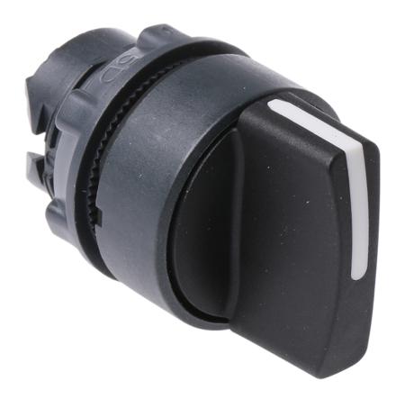 ZB5AD5 Schneider Electric Harmony XB5 Series 3 Position Selector Switch Head, 22mm Cutout, Black Handle