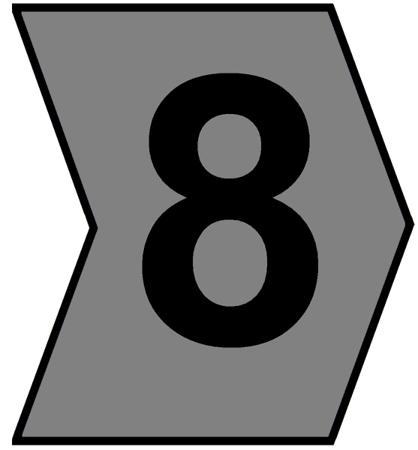 515-03953-HGDC2-5-8-PVC-GY HellermannTyton Helagrip Slide On Cable Marker, Pre-printed "8", Black on Grey, 2 → 5mm Dia. Range
