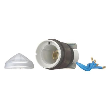 208692 L-W Eaton, Panel Mount White LED Indicator, 22.5mm Cutout, IP67, IP69K, Dome