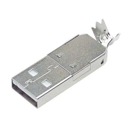 USBCN2.0-A L-Com Straight, Panel Mount, Plug- Single Port Type Type A 2 USB Connector