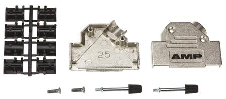 5-1478763-3 TE Connectivity ADK Series Series Zinc Angled D-sub Connector Backshell, 25 Way, Strain Relief
