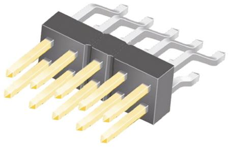 TSM-105-02-L-DH Samtec TSM Series Right Angle Surface Pin Header, 10 Contact(s), 2.54 mm Pitch, 2 Row, Unshrouded