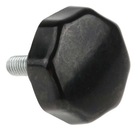 686-092 RS PRO Black Multiple Lobes Clamping Knob, M6, Threaded Stud