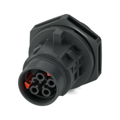 1309414 Phoenix Contact Connector, 4 Contacts, Front Mount, Socket, Female, IP66, IP68, IP69, PRC 20 Series
