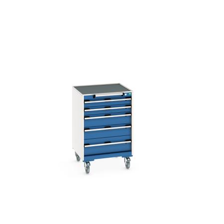 40402033-11V Bott, 5 Drawer Sheet Steel Floor Standing Storage Cabinet, 650 X 650 X 985mm