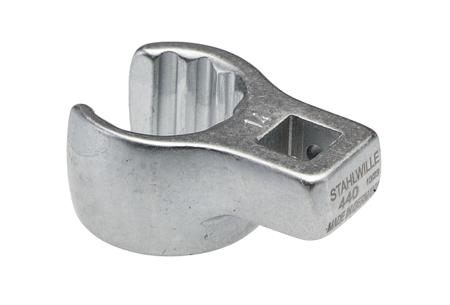 01190014 STAHLWILLE 440 Series Crow Ring Crow Ring Spanner, Spanner size 14mm L.31mm, 14 x 11.1mm Insert, Chrome Plated Finish