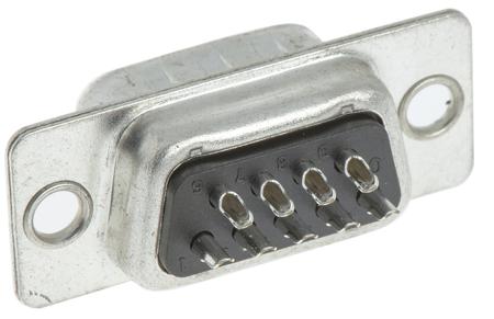 5-747904-5 TE Connectivity AMPLIMITE HD-20 Series Cable Mount Solder D-sub Connector Plug, 9 Way, 250 V ac, 3A
