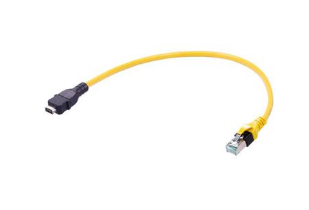 33483147805020 HARTINGHARTING ix Industrial, 2m Cat6a, Yellow Type A Plug to Male RJ45 Male, Shielded Shielded, Terminated PVC Sheath