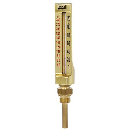 3502007 WIKA Panel Mount Glass Thermometer, 160 °C max