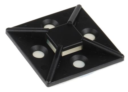 730-0335 RS PRO Self Adhesive Black Cable Tie Mount 38 mm x 38mm, 10.2mm Max. Cable Tie Width