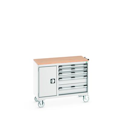 41006013-16V Bott 1 Door, 5 Drawer Sheet Steel Floor Standing Storage Cabinet, 1050 X 525 X 890mm