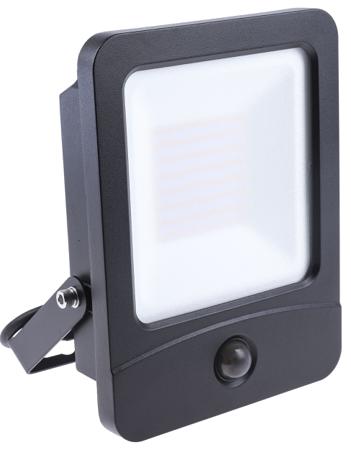 Flex-PIR-50-3K PowerLED Flex-PIR Floodlight, 50 W, 5000 lm, IP65 PIR, 175 → 265 V ac