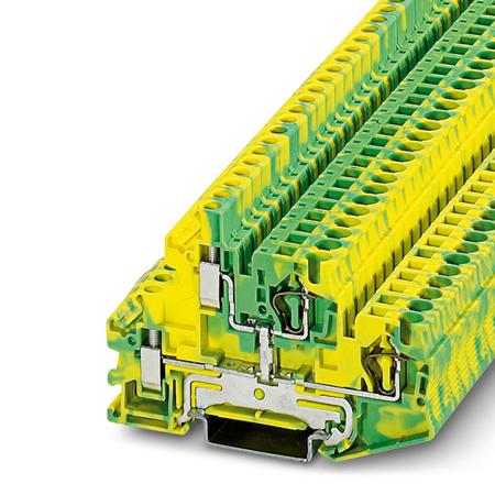 3033171 Phoenix Contact  STTBU 4-PE Series Green, Yellow, Double-Level, Screw Termination