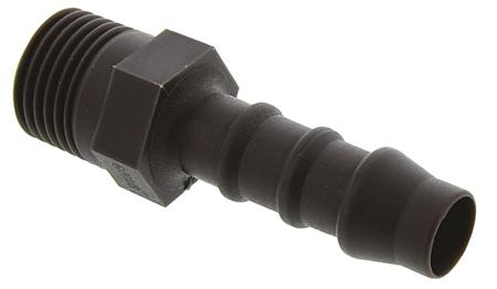 795-102 Straight Male Hose Coupling 1/8in, 1/8 in BSP Male, nylon