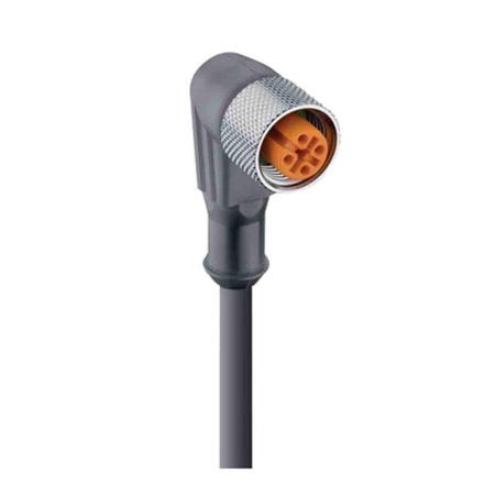 39636-RKWT-LED-P-4-225-15-M Lumberg Automation, RKWT Series, Angled Female M12 to Free End Cordset, 4 Core 15m Cable