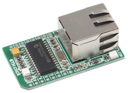 MIKROE-971 MikroElektronika ETH Click ENC28J60 Ethernet Evaluation Kit