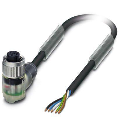 1669893 Phoenix Contact Female 5 way Threaded to Sensor Actuator Cable, 3 m