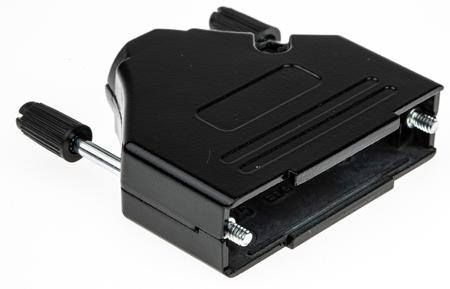 MHDTZK25-BK-RA-PC-BK-K MH Connectors MHDTZK-BK Series Zinc D Sub Backshell, 25 Way, Strain Relief