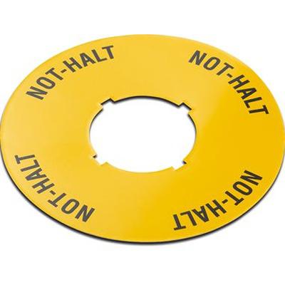 5.76.204.120/0400 RAFI Labels for Use with Construction Machinery, Handheld Terminals, Industrial Robots, Not Halt, Emergency Stop