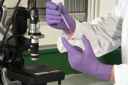 994 Mapa Solo  Purple Chlorinated Latex Glove, Size 6, Nitrile, Palm, Polychloroprene Coating