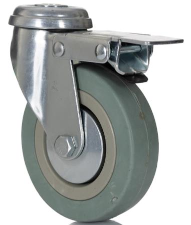 828-6353 RS PRO Braked Swivel Castor Wheel, 80kg Capacity, 100mm Wheel
