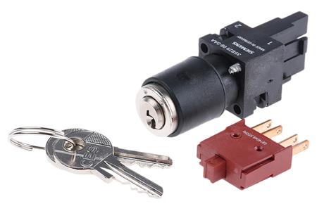 3SB2202-4LA01 Siemens IP65 Key Switch, 1NO 2-Way