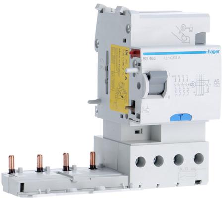 BD466 Hager BD RCCB, 63A, 4P Pole, 30mA, Type AC