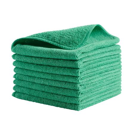 1820578 Rubbermaid Commercial Products 24 Green Microfibre Cloths for use with Wet/Dry