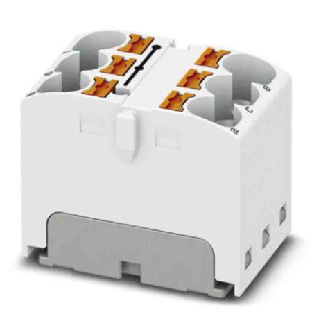 3273802 Phoenix Contact Distribution Block, 6 Way, 0.2 → 6mm², 32A, 630 V, White