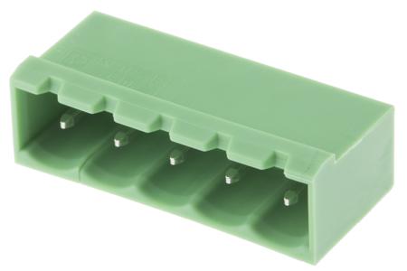 1755765 Phoenix Contact, 5.08mm Pitch, MSTBVA 2.5/ 5-G-5.08, 5 Way, , Pluggable Terminal Block, Header, Through Hole, Solder