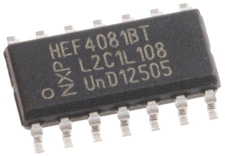 HEF4081BT-652 Quad 2 i/p AND gate,HEF4081BT SOIC14