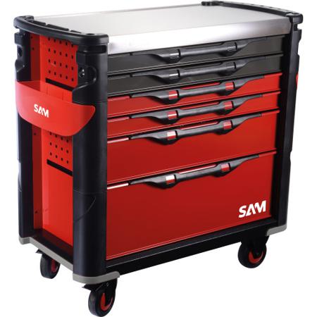 416-AXL-PV SAM 6 Drawer Stainless Steel Wheeled