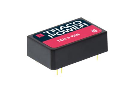 TEN-6-2421WIN TRACOPOWER TEN 6WIN 6W Isolated DC-DC Converter Through Hole, Vin 9 → 36 V dc, Vout ±5V dc