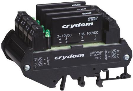 DRA4-CMXE100D10 Sensata Crydom DRA4-CMX Series Solid State Interface Relay, 28 V Control, 8 A Load, DIN Rail Mount
