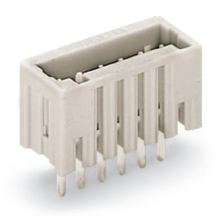 733-337 WAGO 733 Series Straight Through Hole Header, 7 Contact(s), 2.5 mm Pitch, 1 Row, Shrouded
