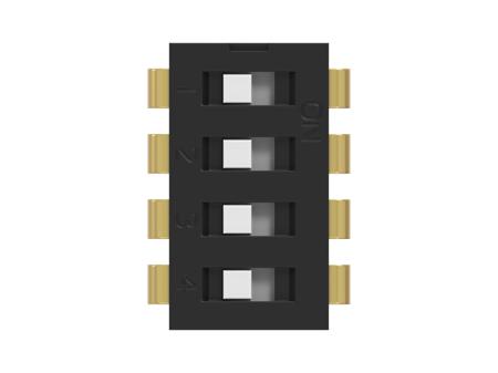 2461924-1 TE Connectivity 4 Way Through Hole DIP & SIP Switch SPDT, Flush Actuator