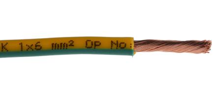 902-8451 RS Pro 1 Core 6 mm² Power Cable, Green/Yellow Polyvinyl Chloride PVC Sheath 100m, 750 V, H07V-K