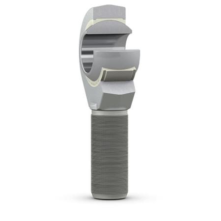 SAKB-14-F SKF SAKB M14 Male Steel Rod End, 14mm Bore, 80mm Long, Metric Thread Standard, Male Connection Gender