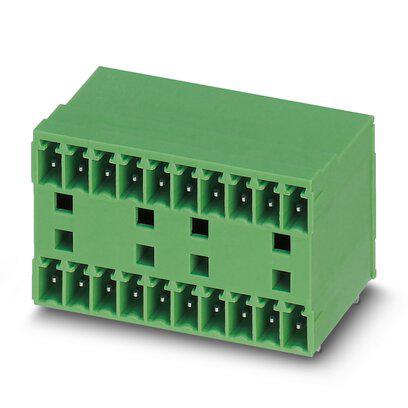 1843156 Phoenix Contact Pluggable Terminal Block, 20-Contact, 3.81 mm Pitch, 2-Row
