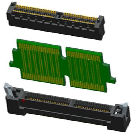 SPD08-040-RB-TR 3M SPD08 Series Receptacle Edge Connector, Board Mount, 40-Contacts, 0.8mm Pitch, 2-Row, Cable Termination