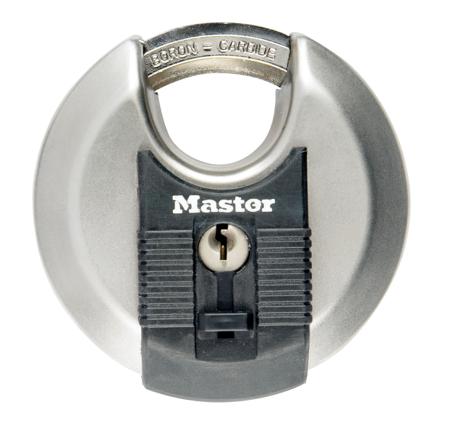 M50EURDCC Master Lock Padlock Weatherproof Stainless Steel Padlock, Keyed Alike, 12mm Shackle, 80mm Body